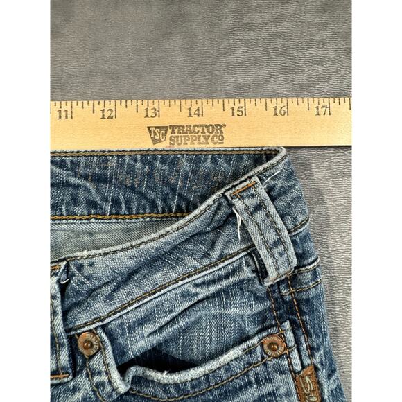 Silver Jeans Tuesday Boot Cut 22” Womens Sz 30 Low Rise Western Glove Works 32* - Picture 7 of 16